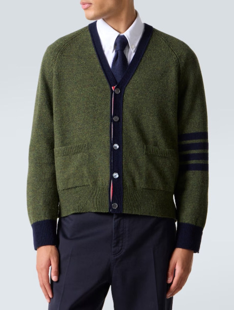 Thom Browne 4-Bar 울 카디건