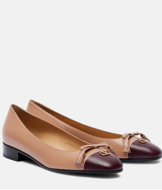 FTA - Valentino Garavani Valet Du Roi 레더 발레리나 플랫