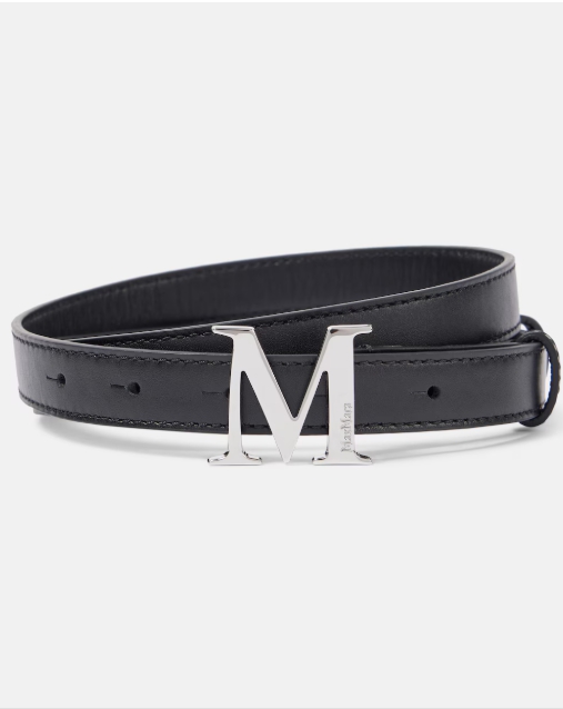 Max Mara 로고 레더 벨트