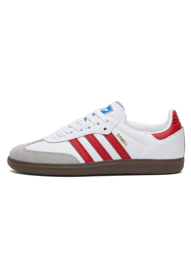 adidas Samba OG White & Better Scarlet