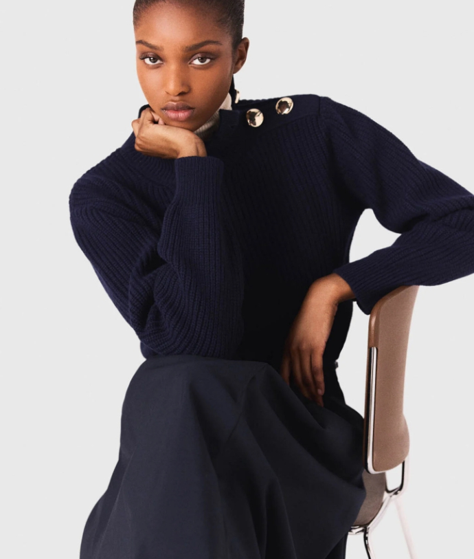 MAJE Wool roll-neck sweater