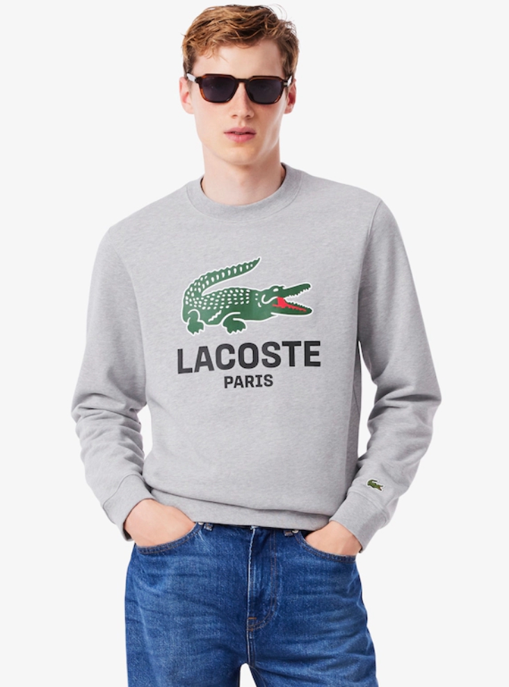 Men's Classic Fit Printed Crew Neck Sweatshirt