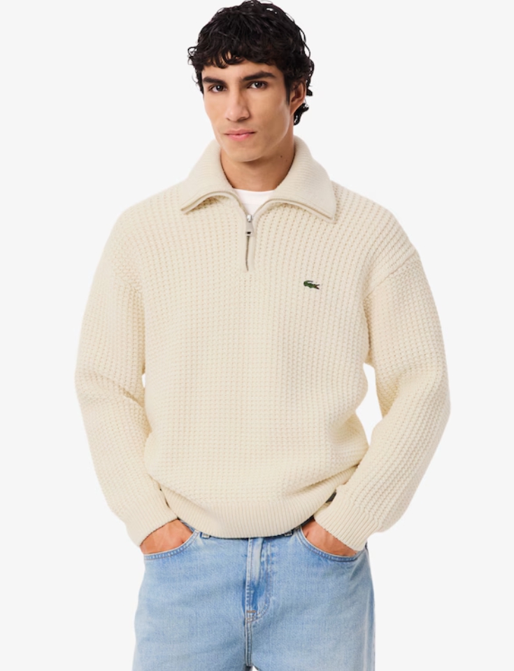 Men's Half-Zip Heavy Wool Sweater