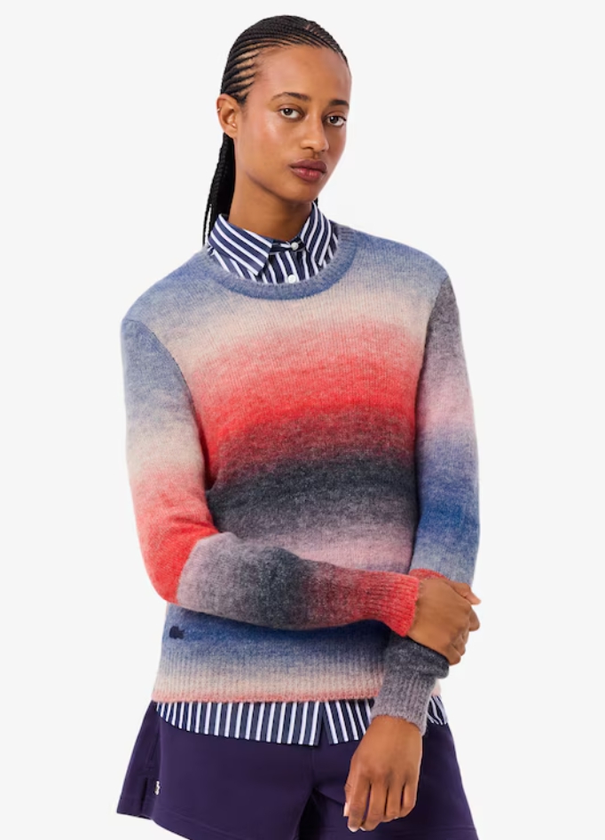 Women's Crew Neck Ombré Sweater