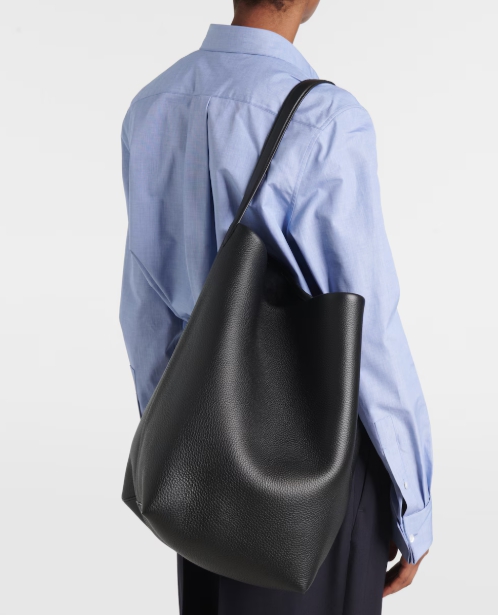 The Row Park Large N/S 레더 토트 백