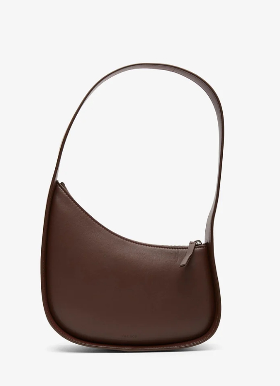 The Row Half moon brown leather bag