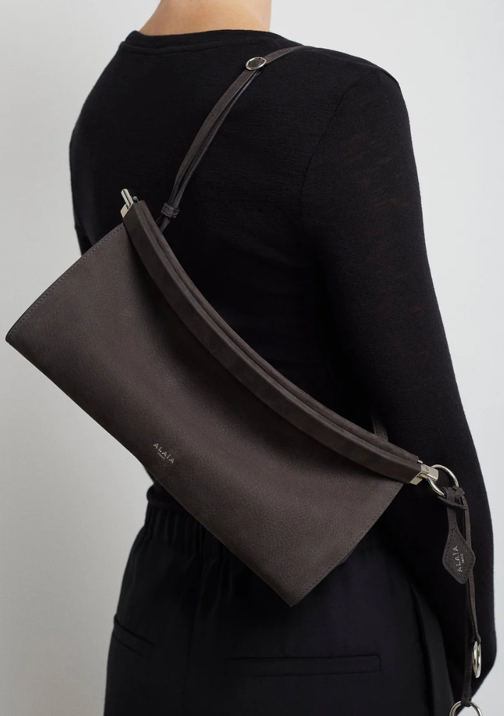 Alaïa Le Click east west medium grey bag