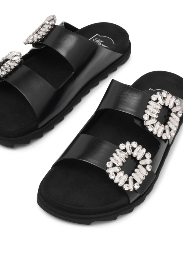 Roger Vivier Slidy Viv black slides