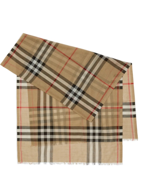 Burberry 체크 프린트 스카프